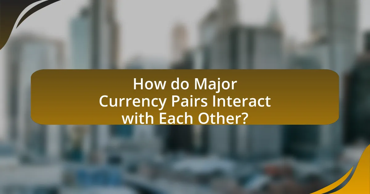 How do Major Currency Pairs Interact with Each Other?