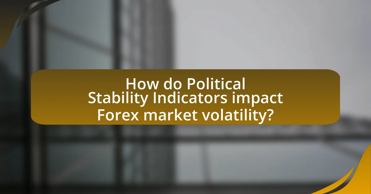 How do Political Stability Indicators impact Forex market volatility?