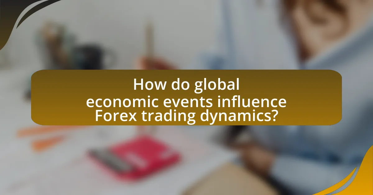 How do global economic events influence Forex trading dynamics?