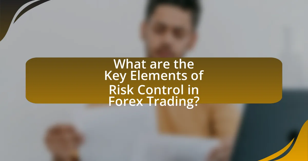 What are the Key Elements of Risk Control in Forex Trading?