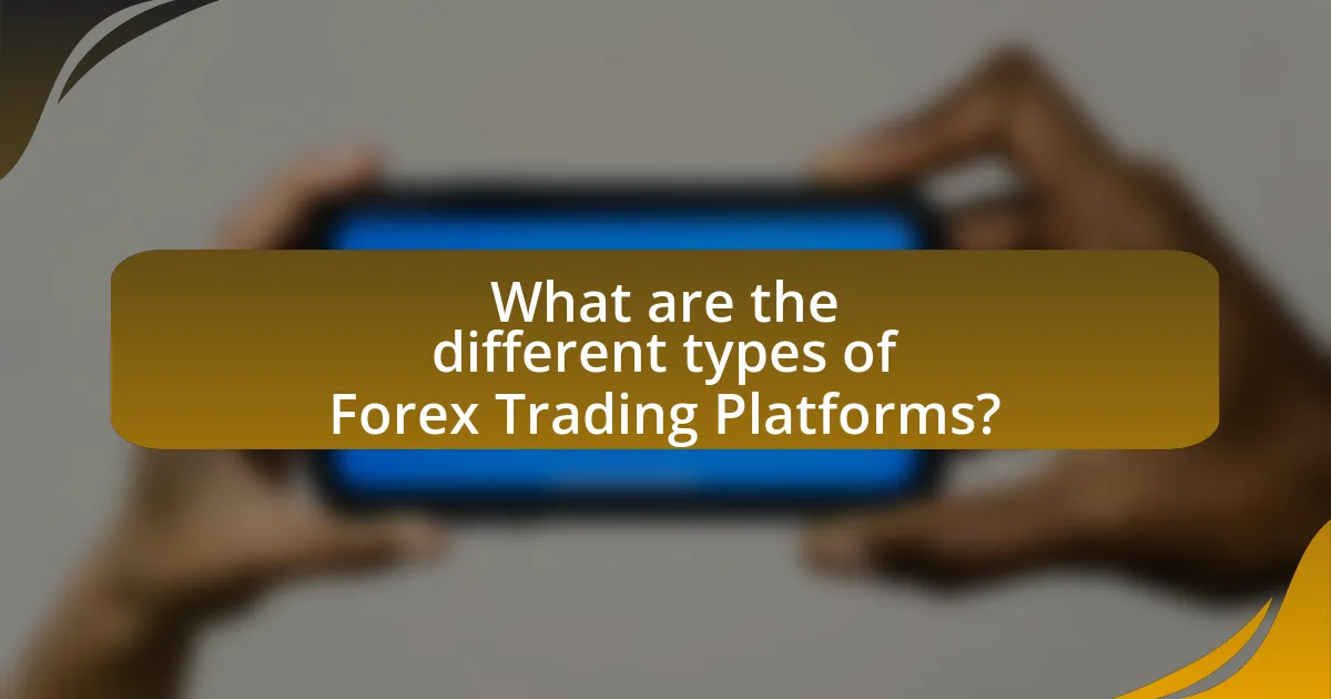 What are the different types of Forex Trading Platforms?