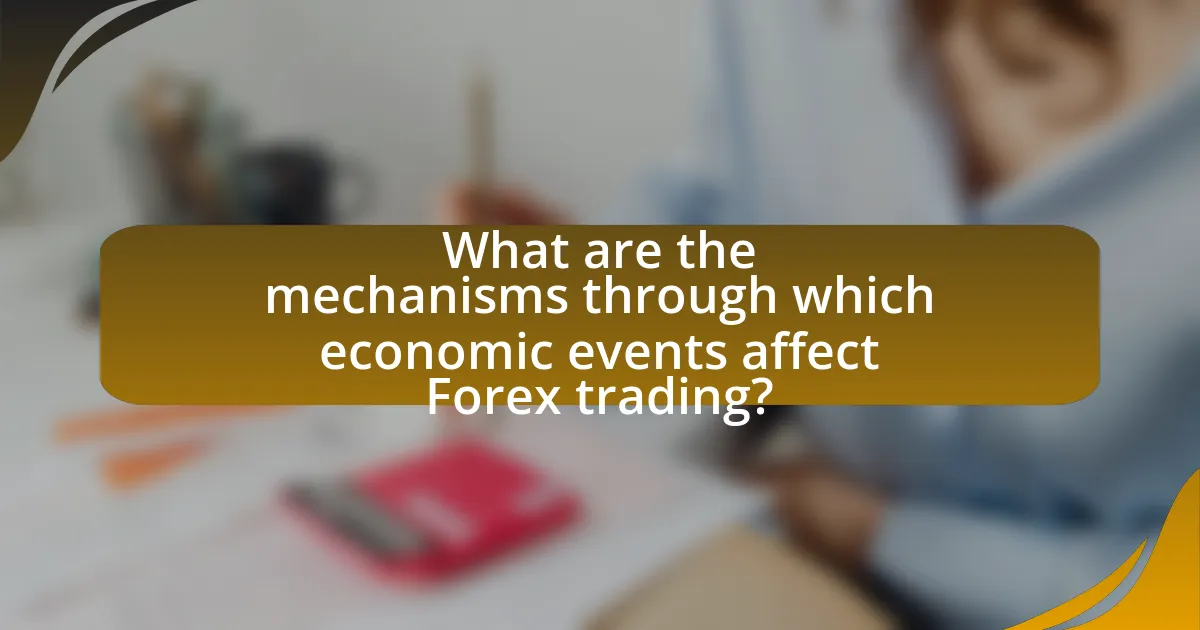 What are the mechanisms through which economic events affect Forex trading?