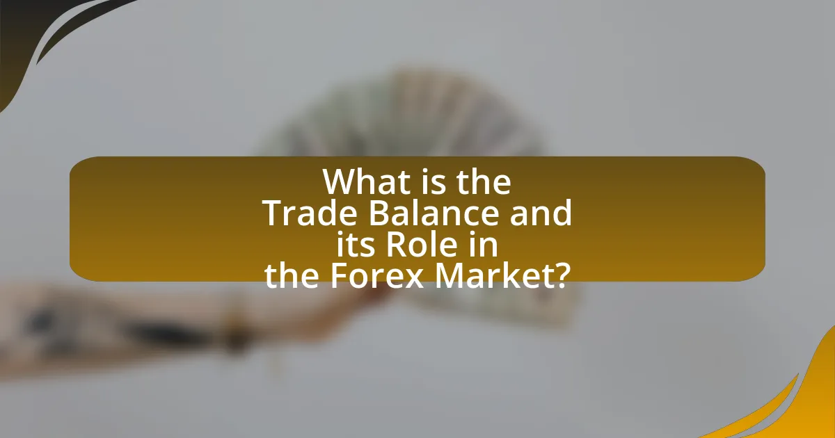 What is the Trade Balance and its Role in the Forex Market?