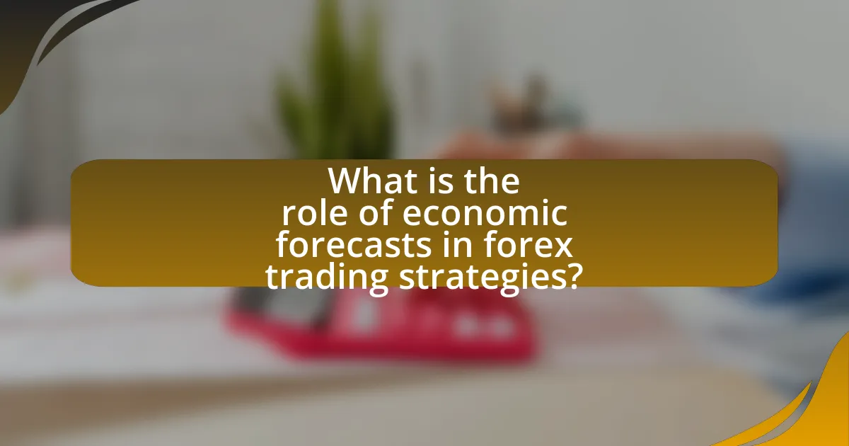 What is the role of economic forecasts in forex trading strategies?